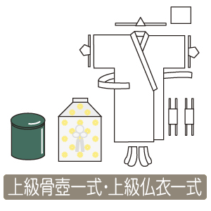 上級骨壺一式・上級仏衣一式